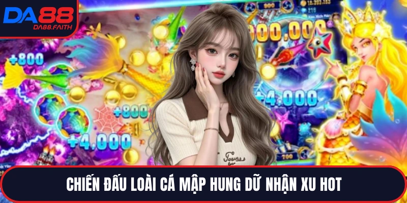 Chiến đấu loài cá mập hung dữ nhận xu hot