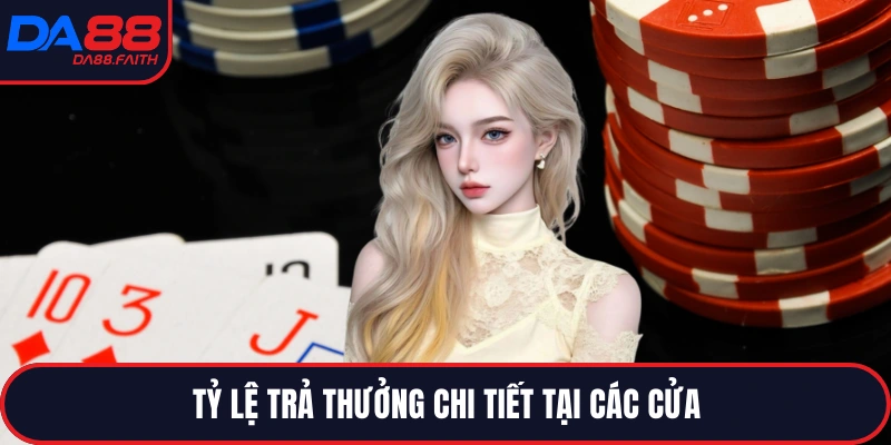 Tỷ lệ trả thưởng chi tiết tại các cửa